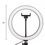 Wholesale 10 inch Selfie Ring Light with Cell Phone Holder for Live Stream, Makeup, YouTube Video, Photography TikTok, & More Compatible with Universal Phone (No Stand) (Black)